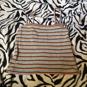 rainbow striped brandy tank